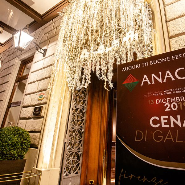 ANACI Firenze 12/13/14 dicembre 2019 - Personalizzazione esterno ed interno per cena di gala